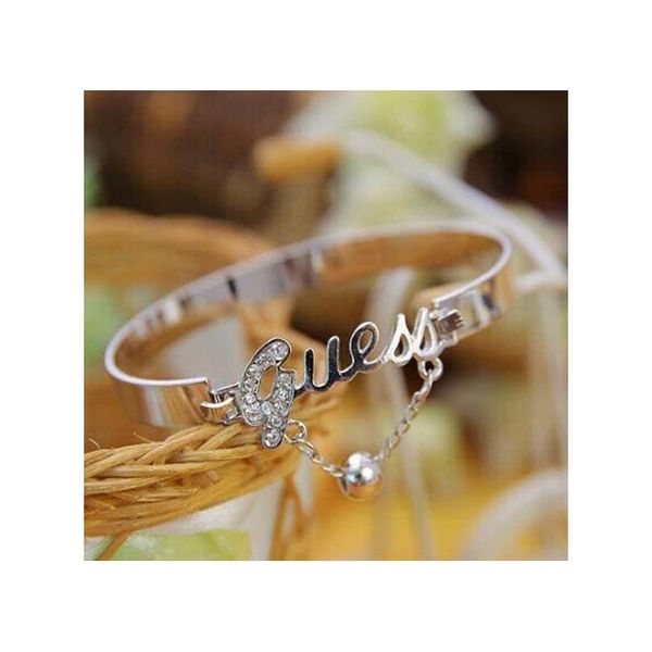 

wholesale- new fashion women ladies charm letter crystal rhinestone bracelet bangle chai jllhpf insyard