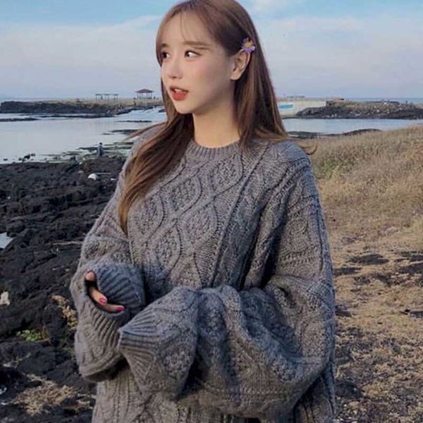 

autumn and new winter loosed around the neck mid-length length long-sleeved outer-sleeve sweater wear loose female fas sweatshirt rcl5, White;black