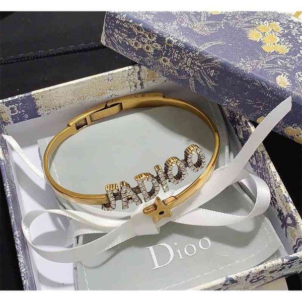 

70% off outlet online new letter bracelet women's crystal diamond bracelet jewelry, Black