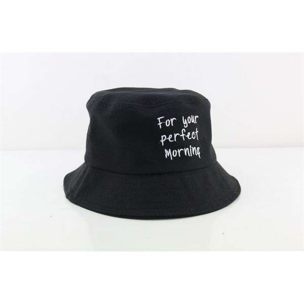 

letter embroidery pure color fisherman's hat women's spring and summer basin hat warm versatile couple's hat men's fashi