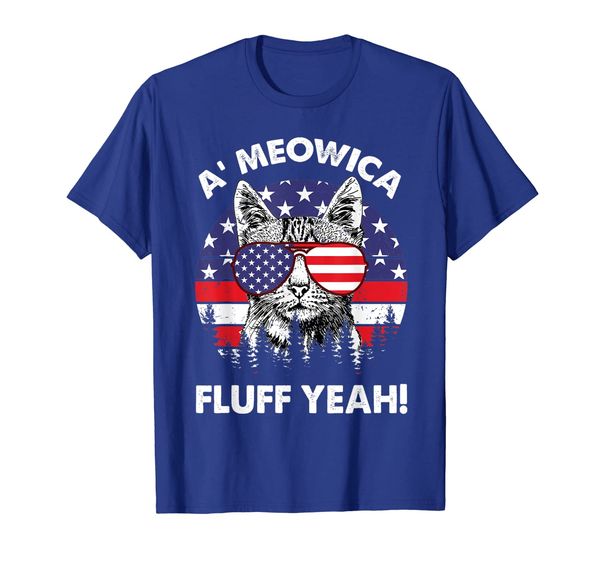 

a'meowica fluff yeah patriotic american 4th of july tshirt g, White;black