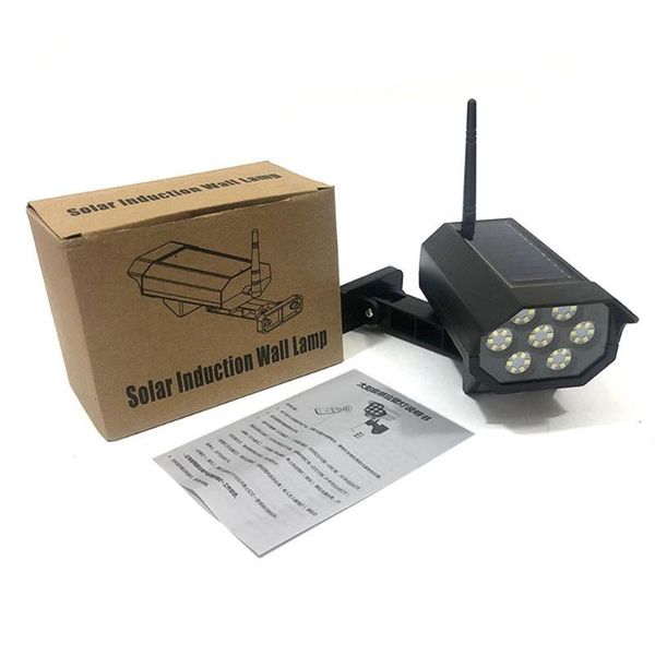 

smart home control solar 42led sensor simulation camera with remote integrated energy human body street light monitoring