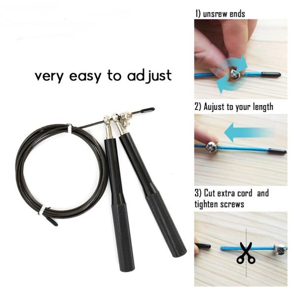 

jump ropes ejercicio en casa 3m steel wire skipping cable fast speed training sport equipment jumping workout for women adults