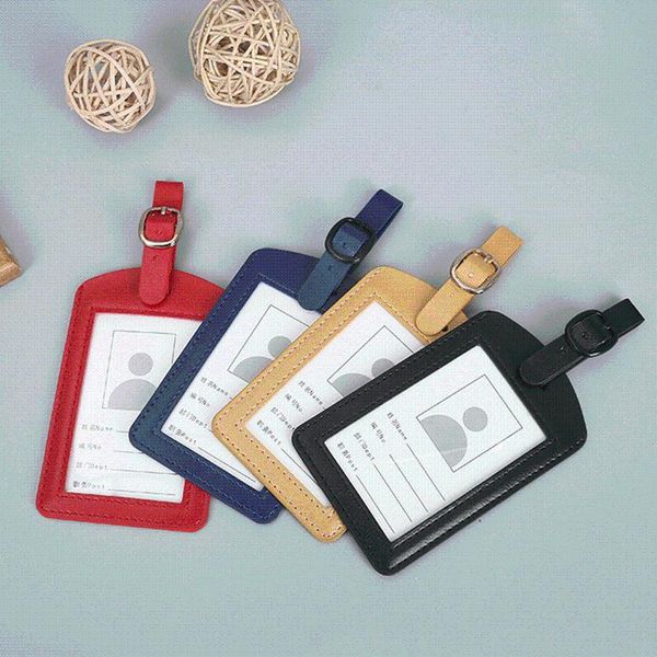 

toiletry kits leather luggage tag label for suitcases holder travel accessories
