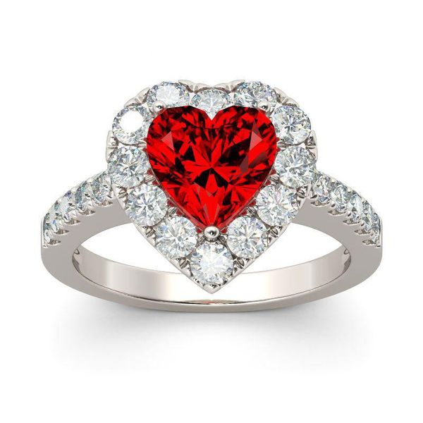 

wedding rings fashion loving heart grade zircon for women's ring anniversary crystal jewelry, Slivery;golden