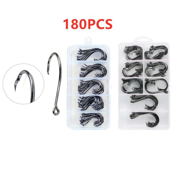 

barbed fishing hooks ocs hooks with ring and hole high carbon steel eagle beak crooked beak hook ocean fishing accessories