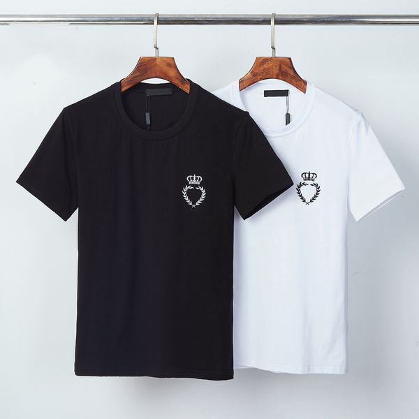 

classic crown king stylist men t-shirts #007 europe milan fashion summer short sleeve luxury royal streetwear designer male casual tees, White;black