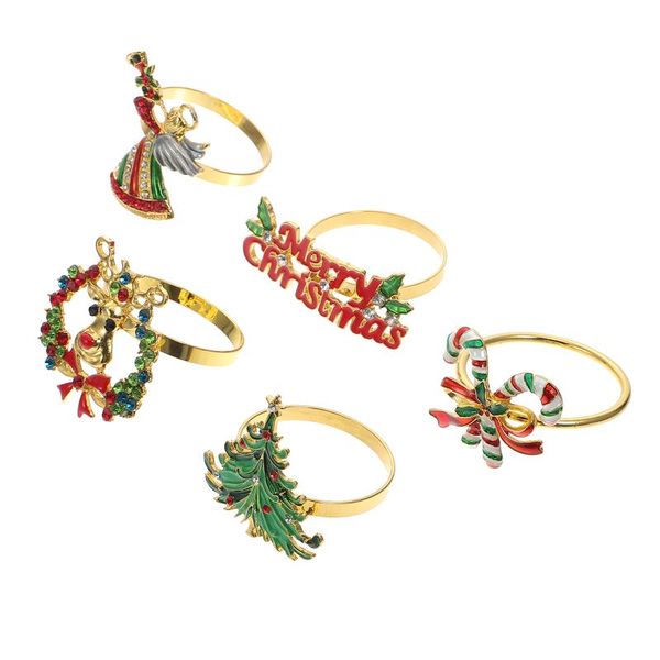 

napkin rings 5pcs buckle christmas dinner party diy decoration