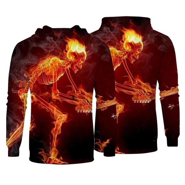 

2021 men's fashion 3d hoodie men's skull 3d full print new harajuku hoodie hip hop pullover sports suit large, Black;brown