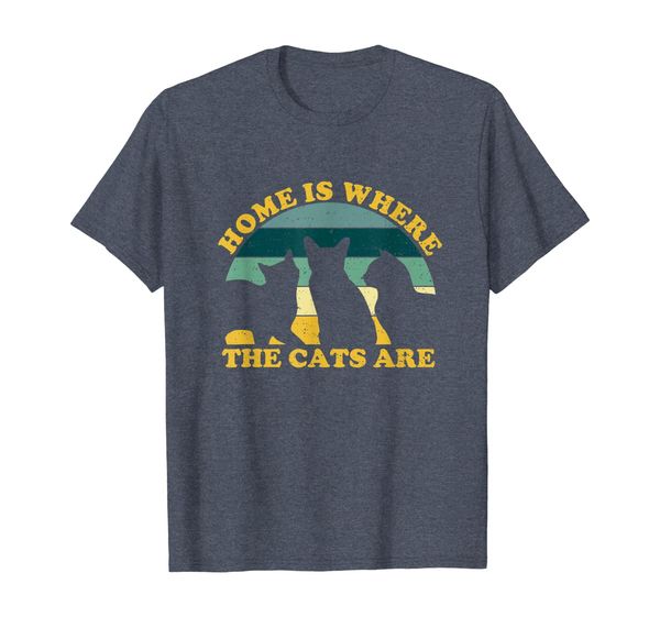 

Home Is Where The Cats Are Vintage Plans With My Cat Funny T-Shirt, Mainly pictures