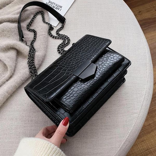 

shoulder bags small bag retro 2021 spring and autumn chain cross-body square multi-layer embossed female