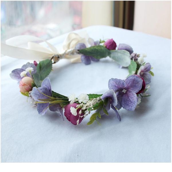 

flower headband wreath hairband bridal headdress party flower hair accessories flower crown kids garland h qylufz