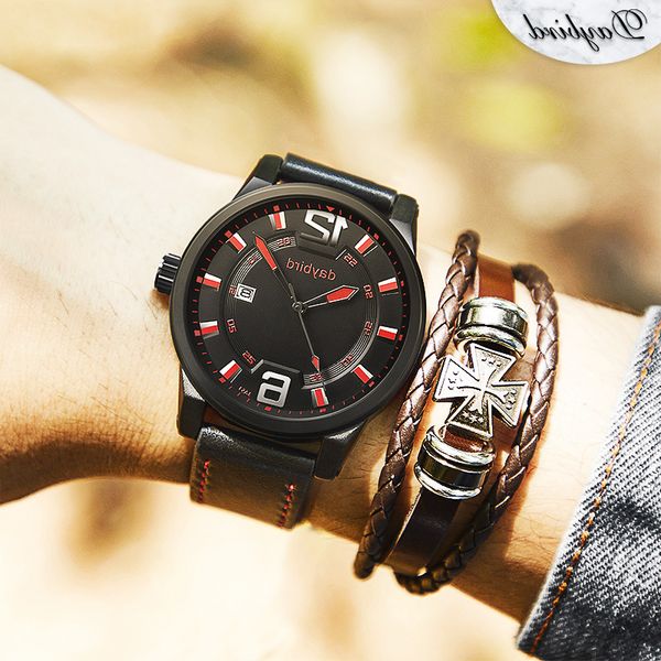 

tiktok watch, men's movement, fashion, waterproof, special soldier, Slivery;brown
