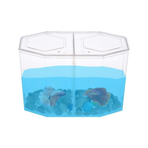

aquarium mini fish tank deskfish tank betta box breeder house with divider transparent aquarium pet accessories