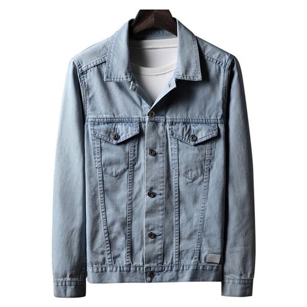 

men's jackets rlyaeiz spring casual single breasted denim jacket men bomber cowboy pure color jeans coats, Black;brown