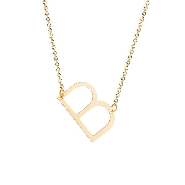 

pendant necklaces niuyitid fashion initial necklace a b c charm three colors letter men women jewelry party wedding gift drop ship, Silver