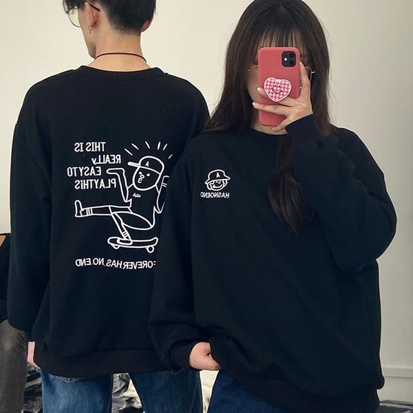 

new 2style ml spring autumn 2021 korean style back large print women sweatshirts thin sweatshirt womens pullovers (f4251) hfba, Black