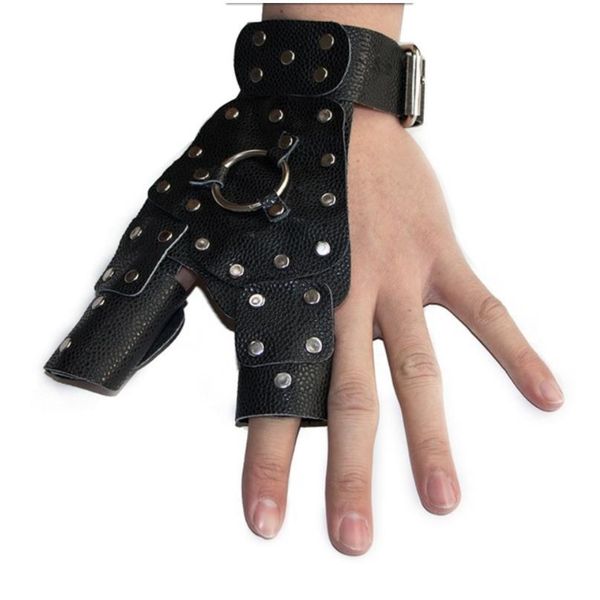 

wrist band fishing reel holder fishing shooting left hand wrist protect glove hunting catapult brace w jllxqz, Black;red