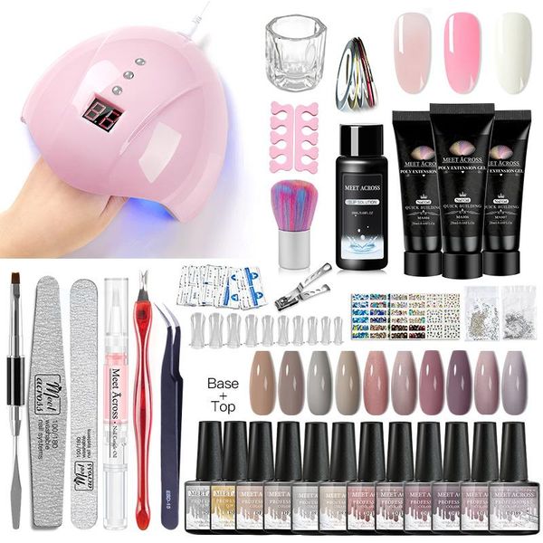 

nail art kits meet across gel polish kit manicure for nails soak off uv led varnishes set dryer tools