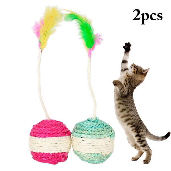 

2pcs spring cat play toys cute fashion kitten wand toys kitten bell herbe a chat cat accessories juguetes para gatos