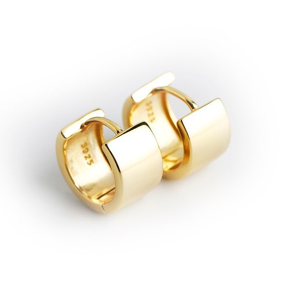 

1pair piercing 925 sterling silver earrings for women 2020 trend jewelry diameter 10.5mm wiidth earrings gifts for new year b1204