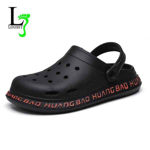 

slippers mens sandals eva garden shoes 2021 beach casual big size slipper summer lightweight breathable, Black