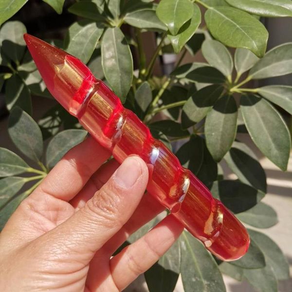 

decorative objects & figurines 15cm natural electroplated gypsum chakra stone selenite spiral massage wand