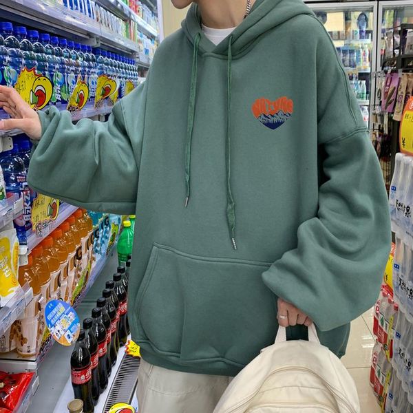 

men's hoodies & sweatshirts 2021 autumn and winter skateboard harajuku hoodie men graphic streetwear vintage couple clothes, Black