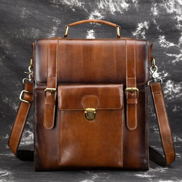 

backpack fashion genuine leather men 2021 vintage european and americanstyle male travel backpacks luxury shoulder purse
