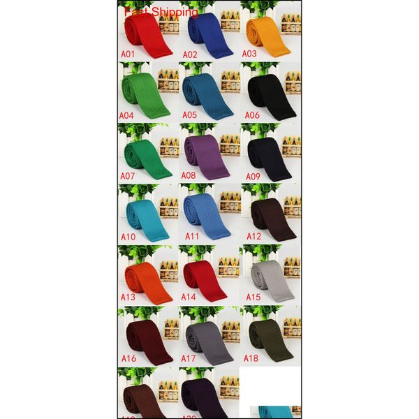 

men knitting neck ties knots tie men's casual solid kintted polyester silk narrow design flat-end necktie neck ties qylgbo bdehome, Blue;purple