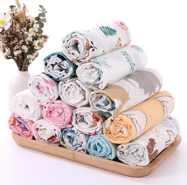 Neugeborene Handtuch Infant Badetücher Baby Saliva Handtuch Muslin Doppel Bambus Baumwolle Gaze Kleine Square Tuch Meer