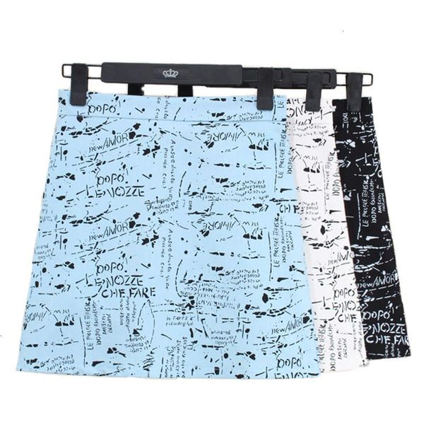 

skirts summer short mini rok graffiti potato print female high tail smoking harajuku women ladies, Black