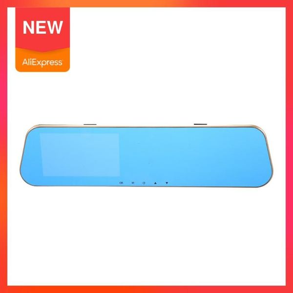 

4,3 full hd 1080p dual lens car dvr rearview mirror g sensor auto backup