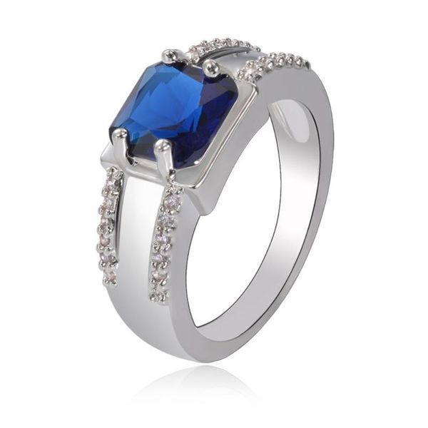 

wedding rings sterling blue gems stone natural simple ring fashion engagement women jewelry gift #273731, Slivery;golden