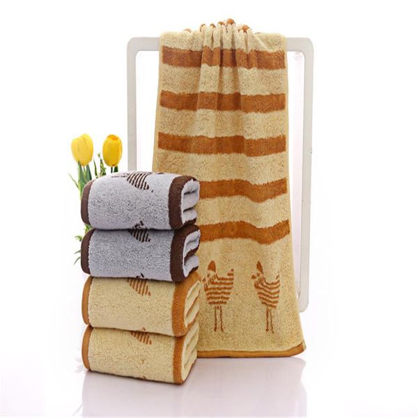 

towel 1pc face bird jacquard 34*74cm cotton microfiber absorbent hand dry shower hair quick-dry home daily using
