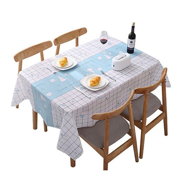 

table cloth home creative nordic style waterproof and anti-scalding tablecloth pvc erasable oil-proof dining tea