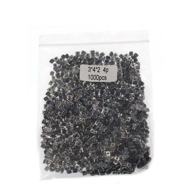 

smart home control 3 x 4 2.0mm momentary tactile button switch 4-pin smt smd 3x4x2.0mm mini self-reset