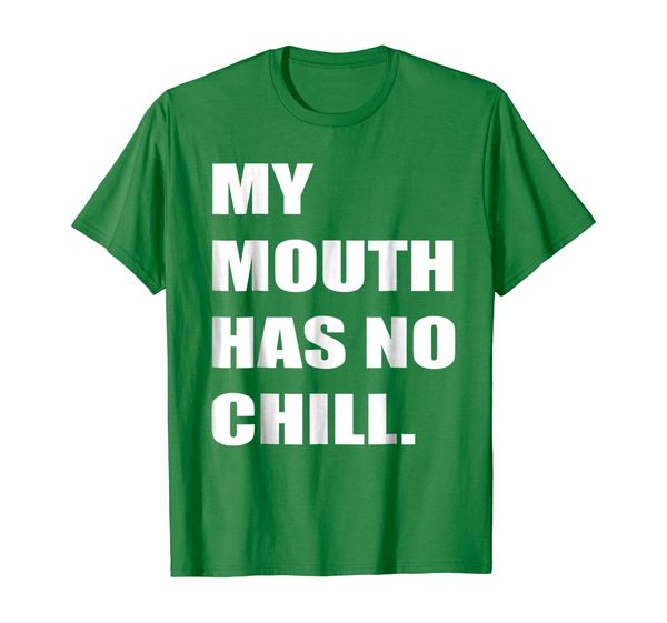 

my mouth has no chill shirt, White;black