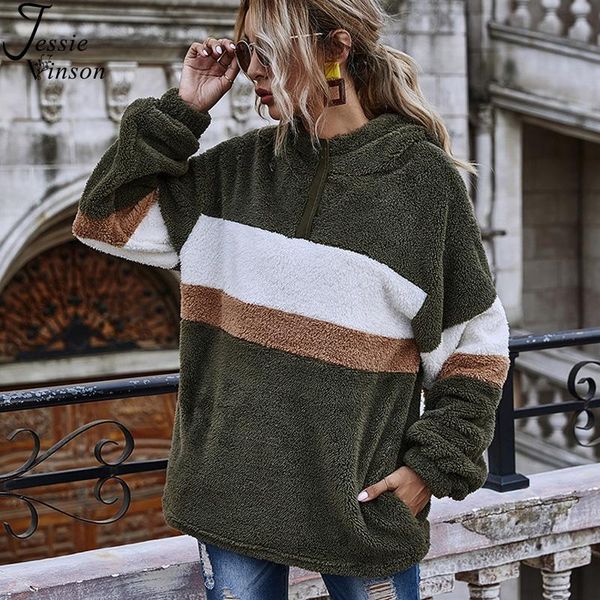 

women's hoodies & sweatshirts jessie vinson long sleeve casual fleece hoodie sweatshirt women patchwork pocket pullover hooded winter w, Black