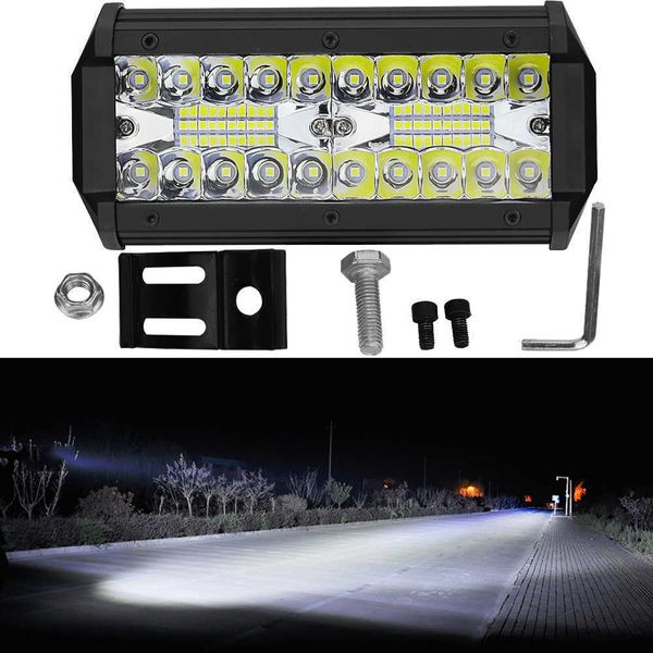 New Power Alta Power Super Bright Car LED Barra de Luz 60W Bar Barra Spotlight Off Road LED Work Light 12V 24V para Caminhão de Carro 4x4 4WD SUV ATV