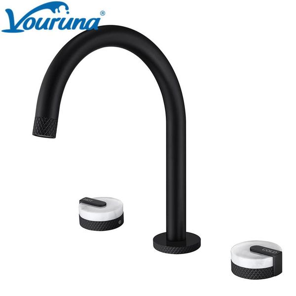 

bathroom sink faucets vouruna stylish matte black three holes faucet widespread mixer tap