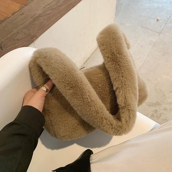 

waist bags soft faux fur small shoulder for women 2021 winter trend handbags women's trending designer hand bag