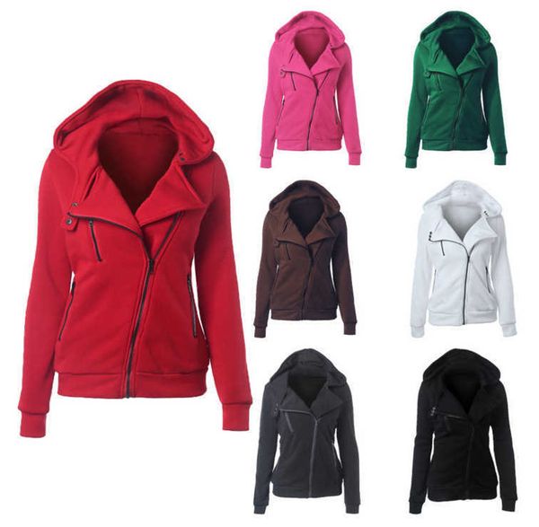 

fashion hoodies women's casual solid color hooded sweater 124#, Black