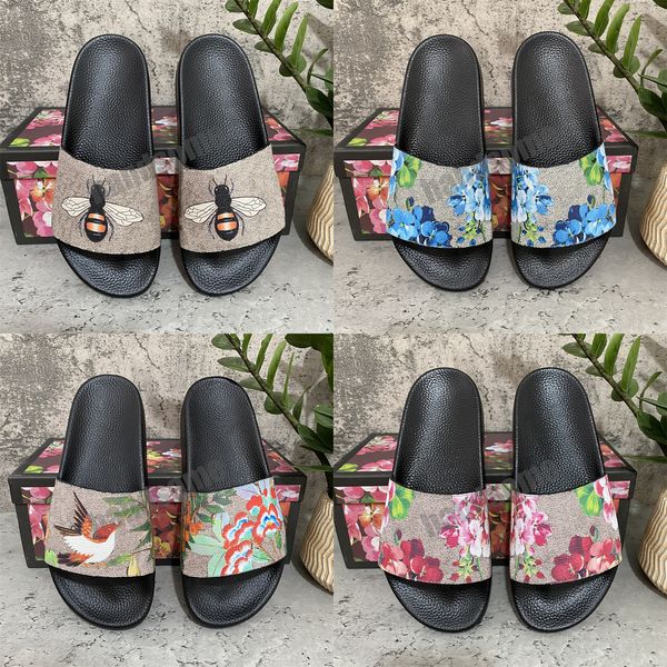 

[with box] 2022 men women slides summer slippers beach indoor luxury flat sandals flip flops spike sandal eur 36-46, Black
