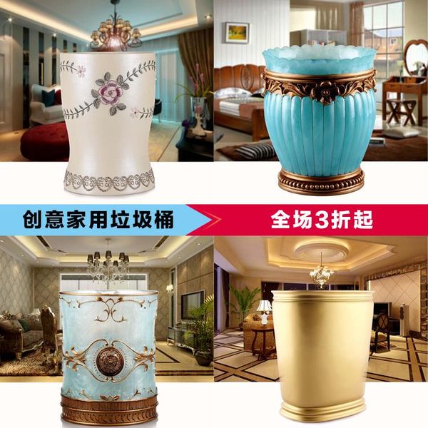 

bath accessory set european style bucket with a lid in the living room, kitchen, bathroom, garbage can, trash size