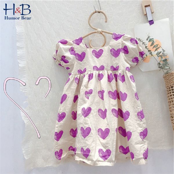 Humor Bär Mädchen Kleid NEUE Sommer Hochzeit Liebe Süße Prinzessin Party Kleid Mode Niedlichen Kleinkind Baby Kinder Mädchen Kleidung 210303