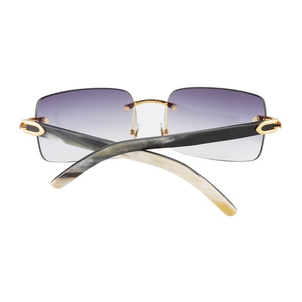 

80% off store online ]frameless horn glasses square metal sunglasses optical frame4526, White;black