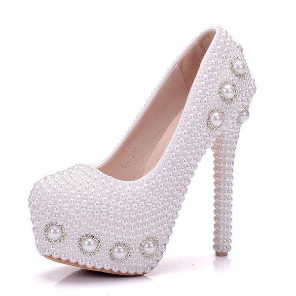 

dress shoes pumps wedding women fetish party banquet pu rhinestones slip on 14cm thin high heels round toe waterproof shallow, Black