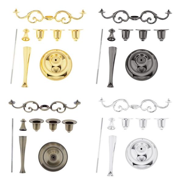 

european style metal candle holder antique 3 arm pillar candle