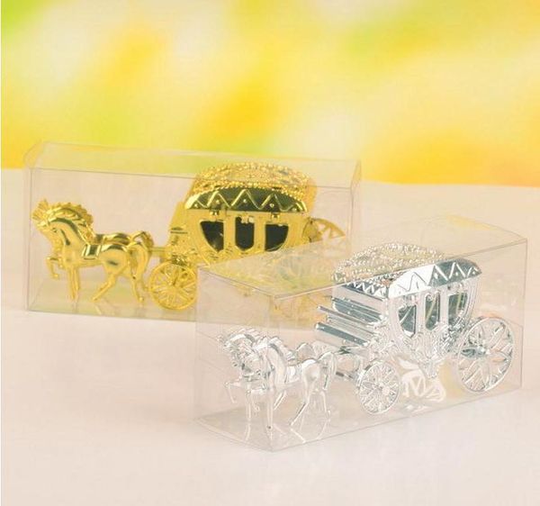 

new arrive silver plastic carriage box wedding candy box chocolate wholesale